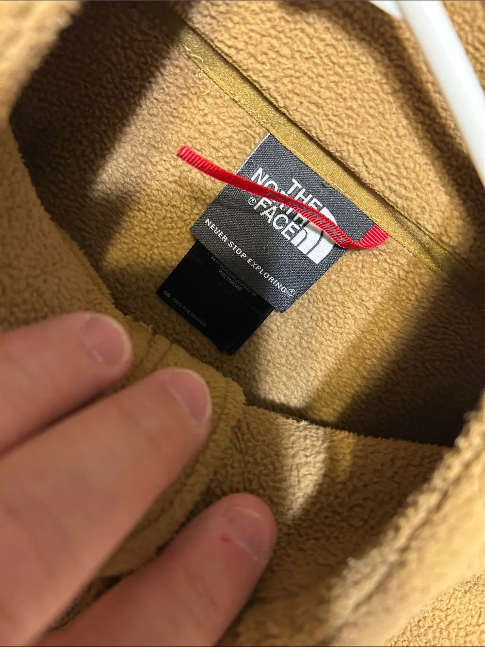 The North Face Camel Fleece Jacket with Navy Panels